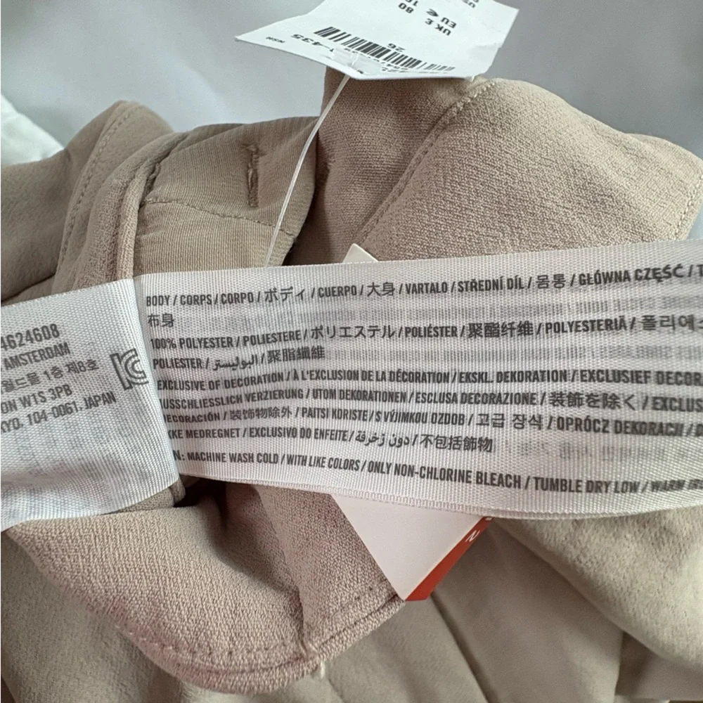 Abercrombie & Fitch Sloane Tailored Wide Leg Pant NWT Taupe Sz 26/2 - Picture 10 of 16